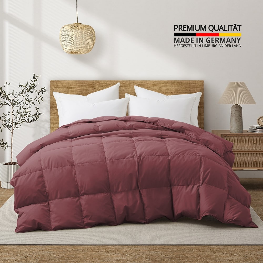 All Season Organic Cotton Down & Feather Comforter Made in Germany