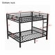 preview thumbnail 11 of 10, Queen Over Queen Metal Bunk Bed with Ladder and Slats Support for Adults Teens