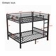 preview thumbnail 11 of 10, Space-Saving Metal Bunk Bed Design Queen Over Queen Bunk Beds Comes With 4-Step Ladders