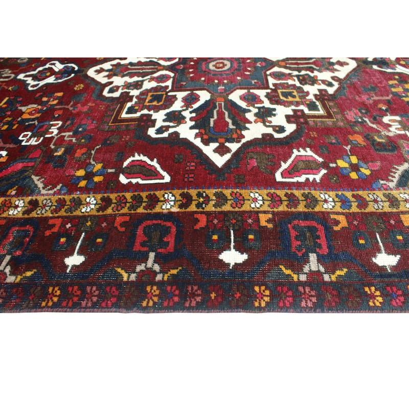 Vintage Distressed Maeve Red/Navy Rug - 6'8" x 10'0"