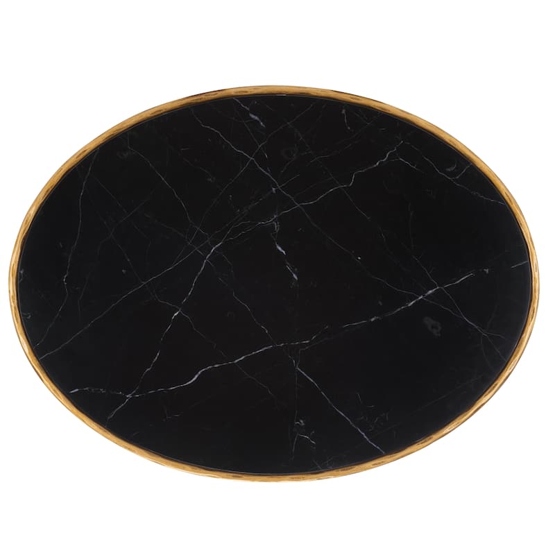 SAFAVIEH Couture Kathleen Oval Metal Coffee Table - 40 In W x 30 In D x 15 In H - 40"W x 30"D x 15"H