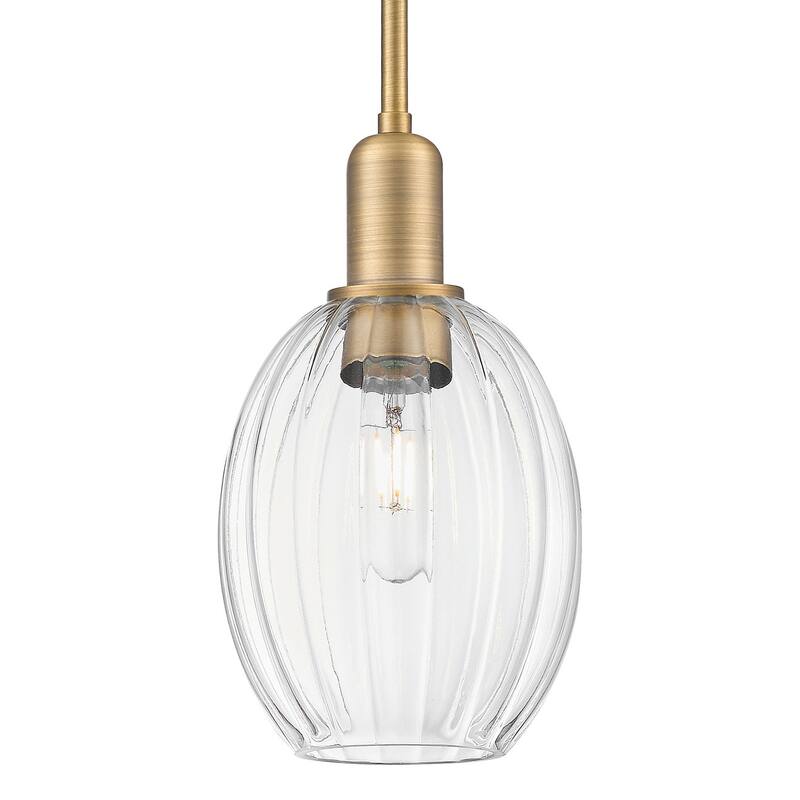 Innovations Lighting 716-1S-G459-6CL Preston 6" Wide Mini Pendant with - Brushed Brass