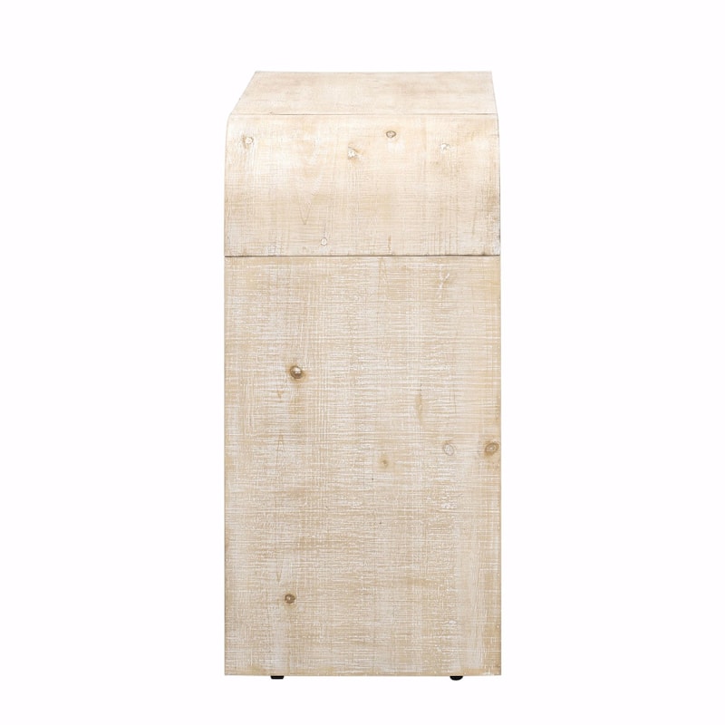 Retro Minimalist Curved Sideboard with Gold Handles and Adjustable Dividers