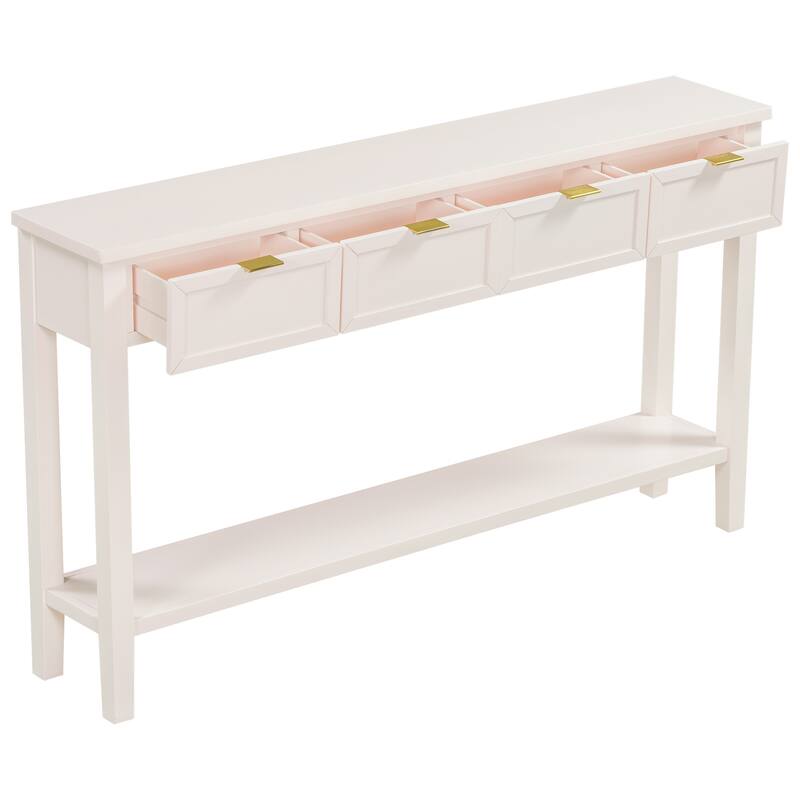 High-Quality Entryway Console Table with 4 Spacious Drawersm