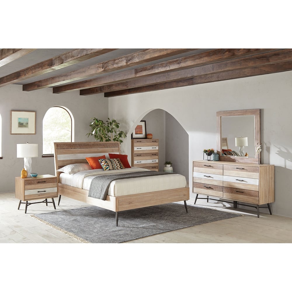 Marlow Platform Bedroom Set Rough Sawn Multi