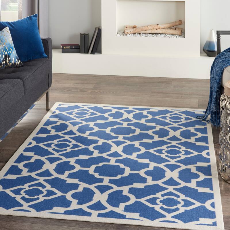 Porch & Den Eckford Modern Moroccan Lattice Indoor Outdoor Area Rug