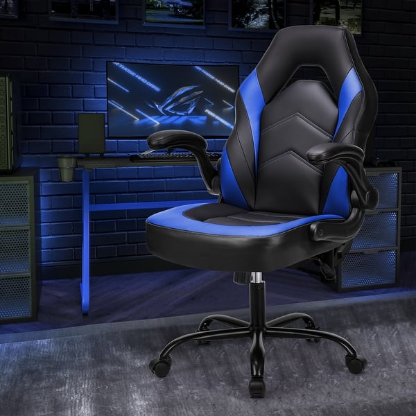 Computer Rocking Chair Computer Chair Ergonomic Office Chair Desk Chair with Flip-Up Armrests ...