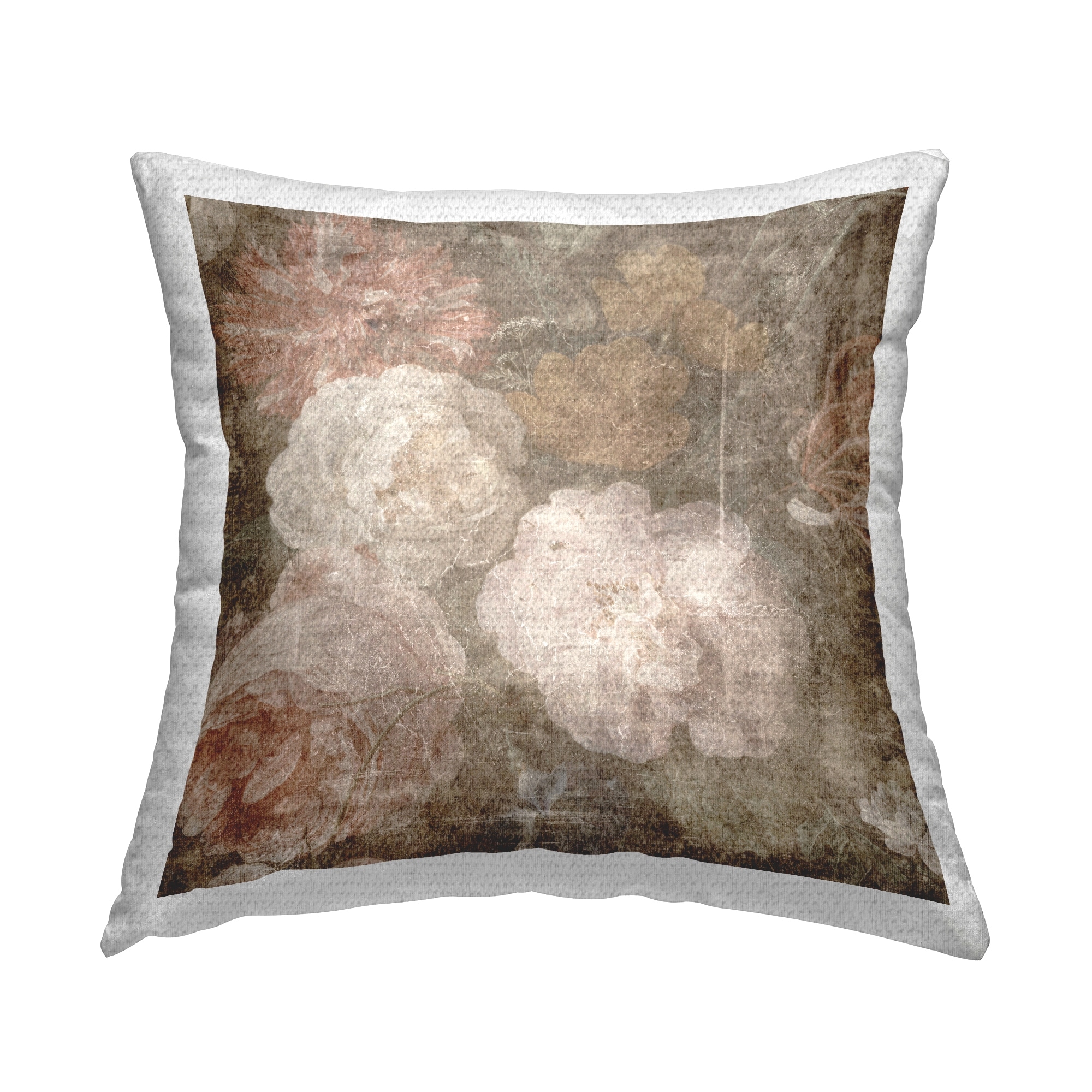 Stupell Vintage Flower Arrangement Printed Outdoor Throw Pillow Design by LSR Design Studio