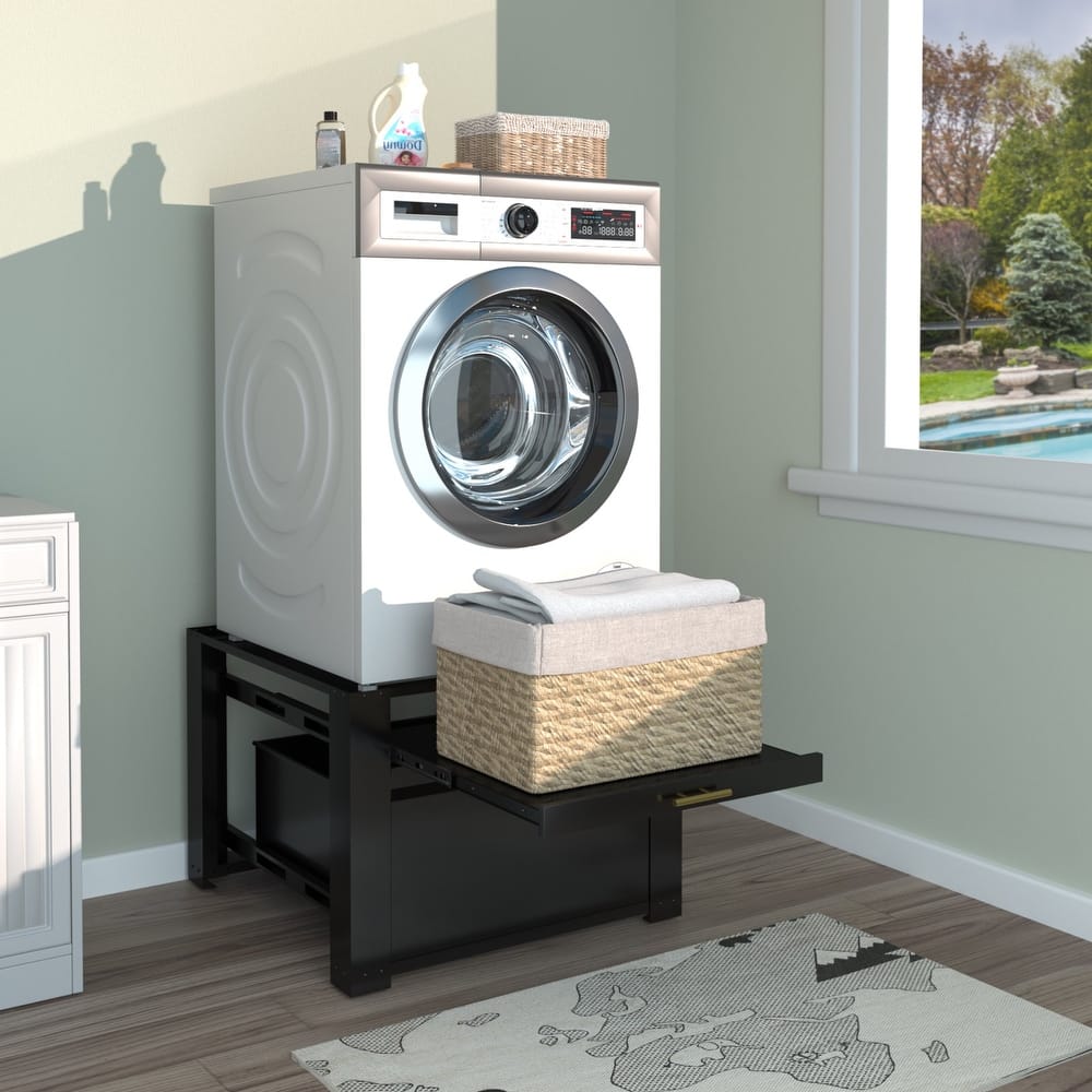 VEIKOUS Laundry Pedestal for Washer and Dryer with Large Capacity Drawer