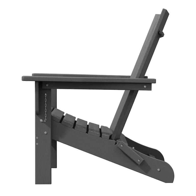 HDPE Oversized Folding Adirondack Chair, All-Weather Modern Folding Adirondack Chair