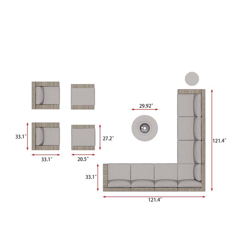Vantura 13-Piece Fire Seating Set