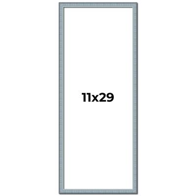 11x29 Frame Rustic Sky Blue Solid Wood Picture Frame | 0.75 Inch