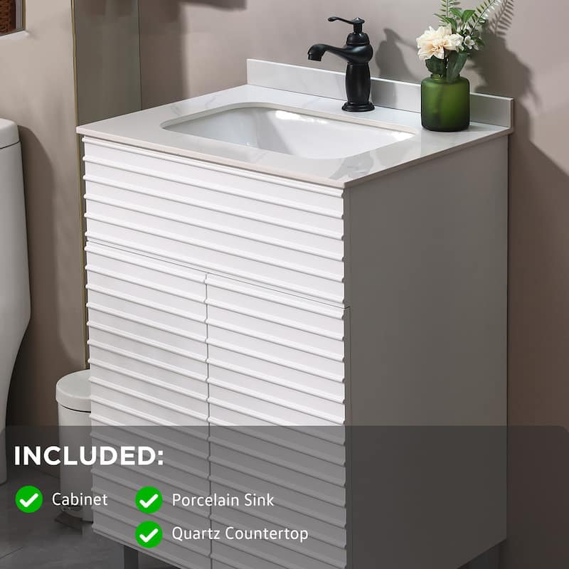 24 Inch Bathroom Vanity with Sink Stylish and Modern Affordable Bathroom Furniture