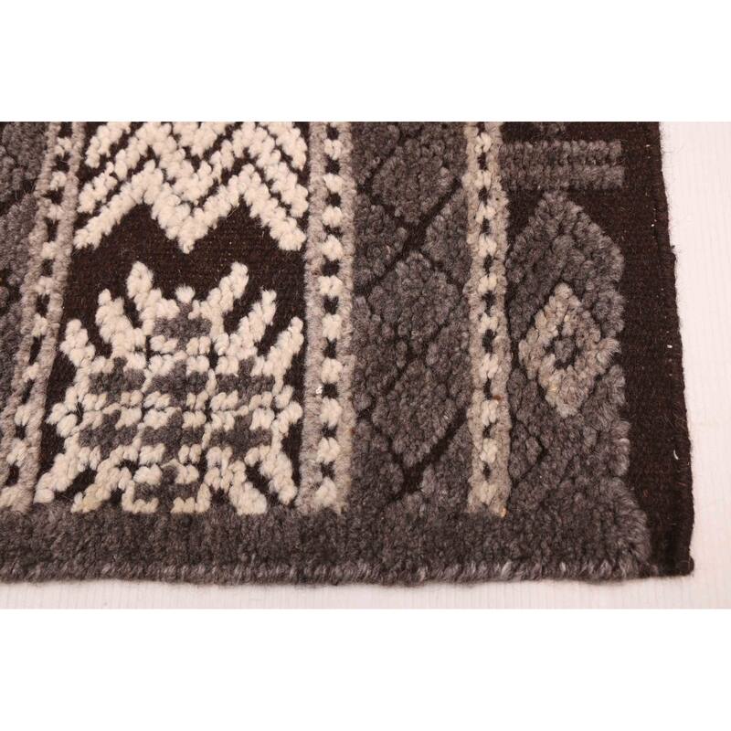 ECARPETGALLERY Hand-knotted Tangier Cream Wool Rug - 5'2 x 8'3