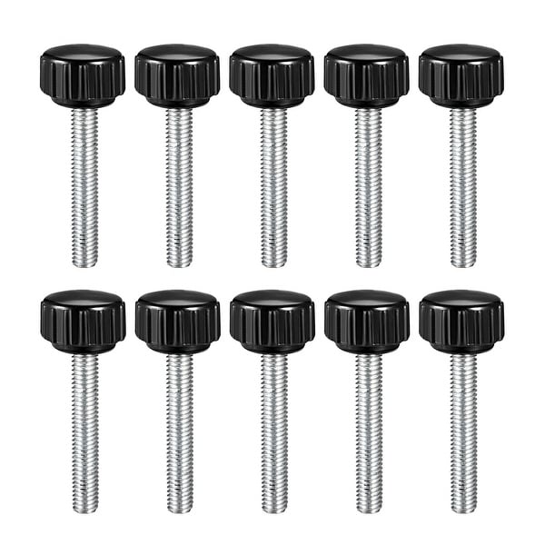 M5 x 30mm Male Thread Knurled Clamp Knobs Grip Thumb Screw on Type 10 Pcs