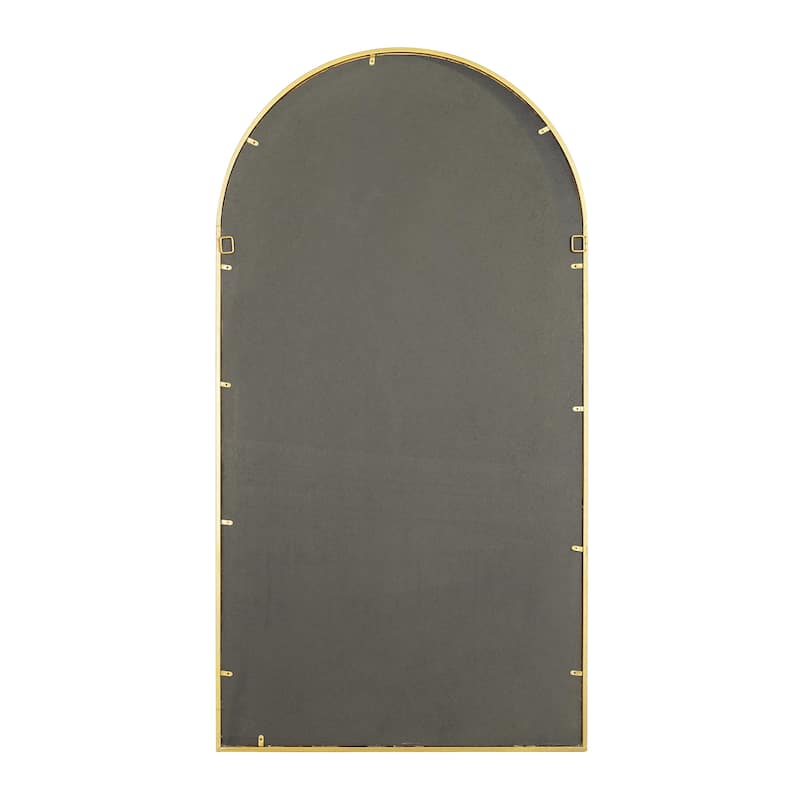 Metal Arched Window Pane Wall Mirror with Arched Top - Gold or Black - Roche River Decor