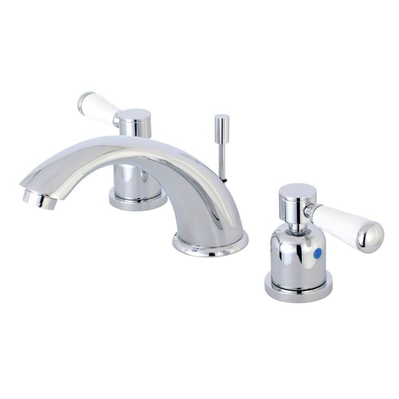 Kingston Brass Paris 1.2 GPM Widespread Bathroom Faucet with Porcelain - Polished Chrome