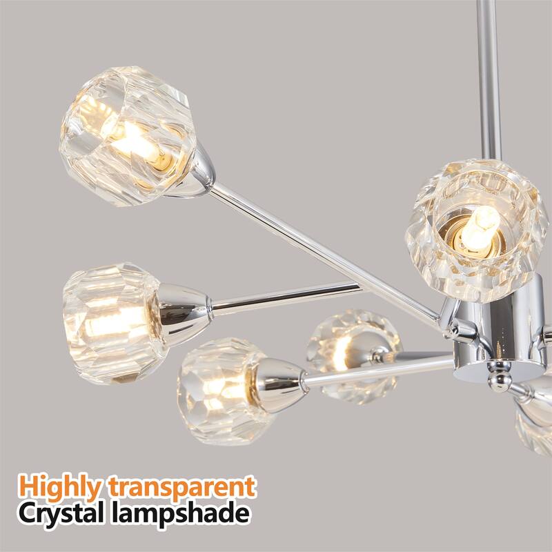 9 Lights Crystal Chandeliers(Bulbs Not Included)
