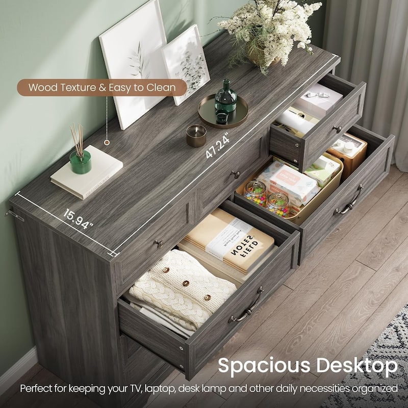 Farmhouse Drawers Dresser for Bedroom Storage Dressers Organizer