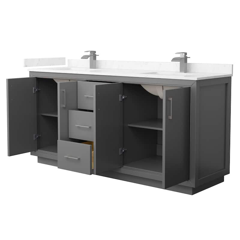 Wyndham Collection WCF1111-72D-VCA-MXX Icon 72" Free Standing Double
