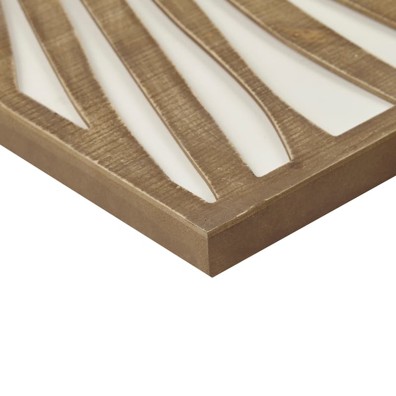 Madison Park Birch Palms Birch Botanical Two-tone Wood Panel Wall Decor Set