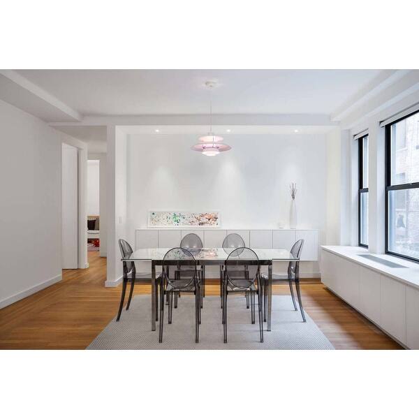 Shop 2xhome Set Of 4 Smoke Transparent Designer Chairs Desk