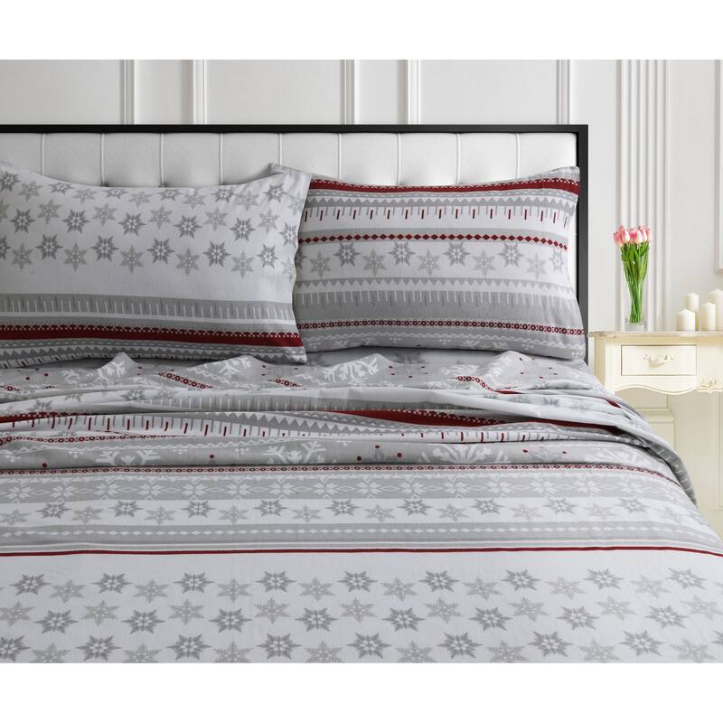 Cozy Ultra-soft Flannel Deep Pocket Oversized Bed Sheet Set