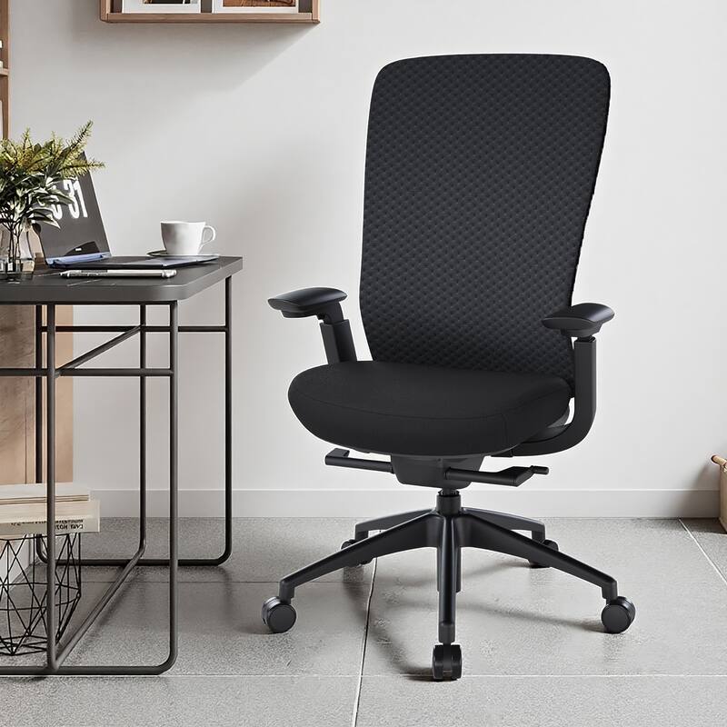 Ergonomic Office Chair, 4D Armrests, Seat Depth, Memory Foam, 300lbs, AirMesh Back