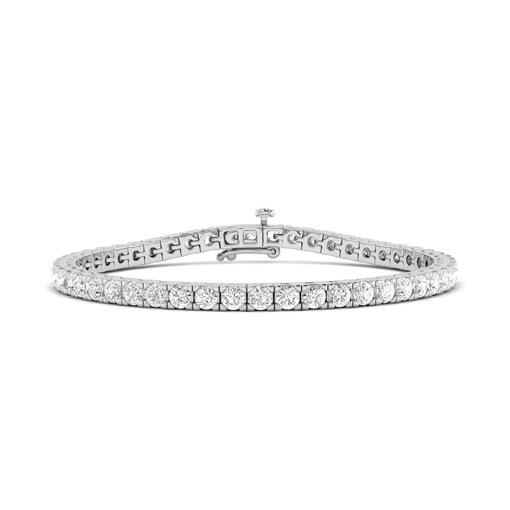 Marquee 5 Carat TW Classic Diamond Tennis Bracelet in 14K White Gold (H-I Color, SI1-SI2 Clarity)