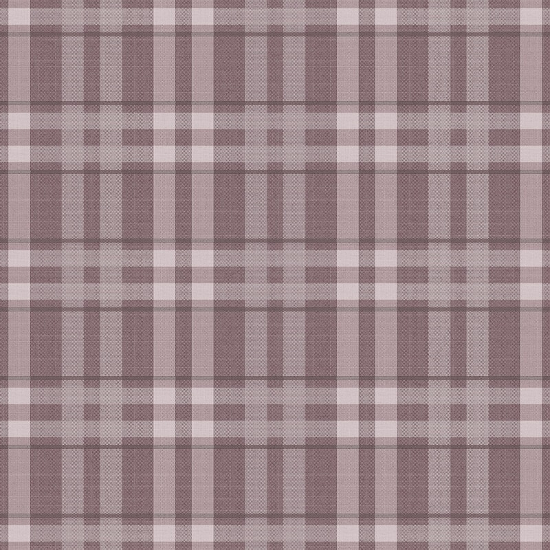 Galerie Wallcoverings Vintage Roses Tartan Plaid Non-Woven Matte Wallpaper Roll