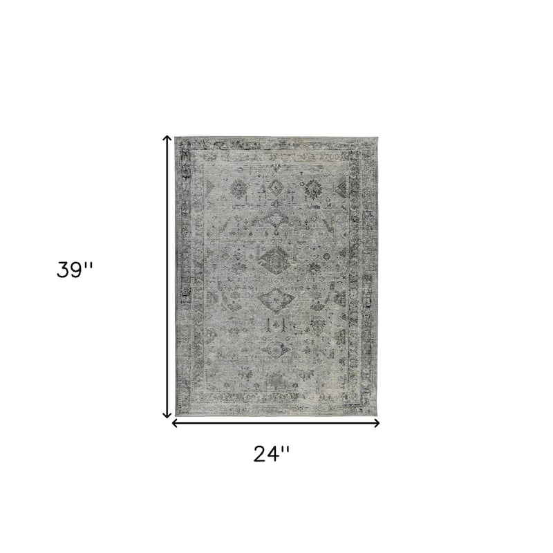 HomeRoots Medallion Transitional Rectangle Area Rug