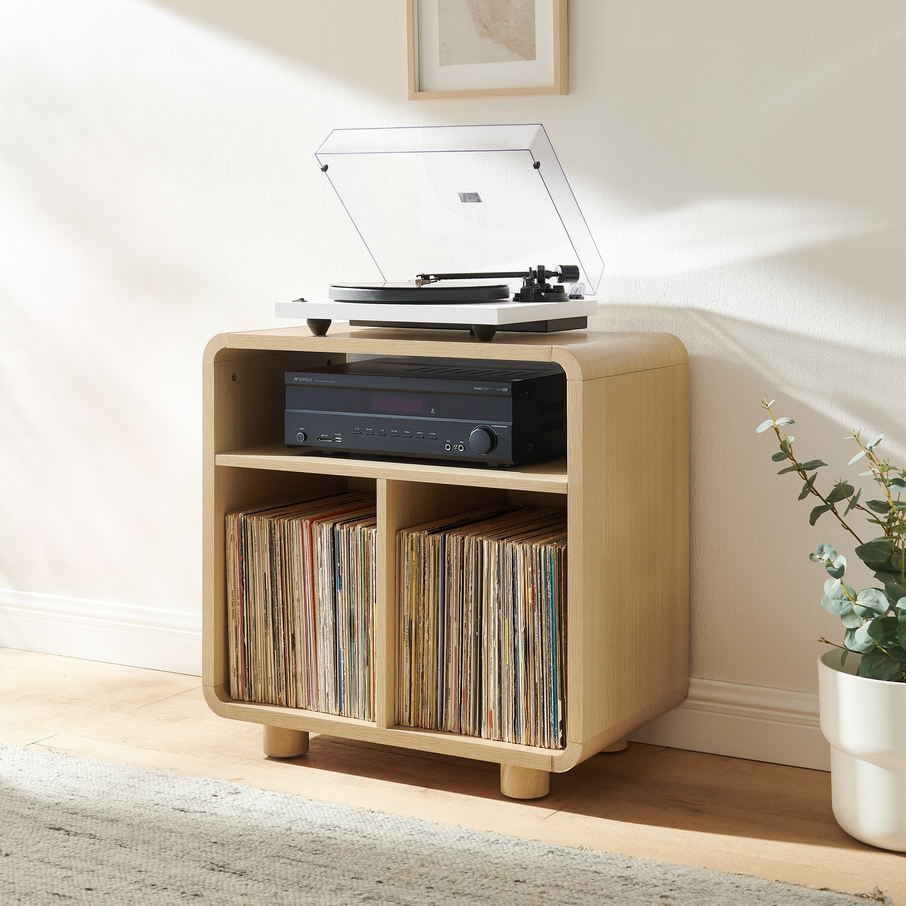 Crosley Zoe Record Player Stand With Vinyl Storage