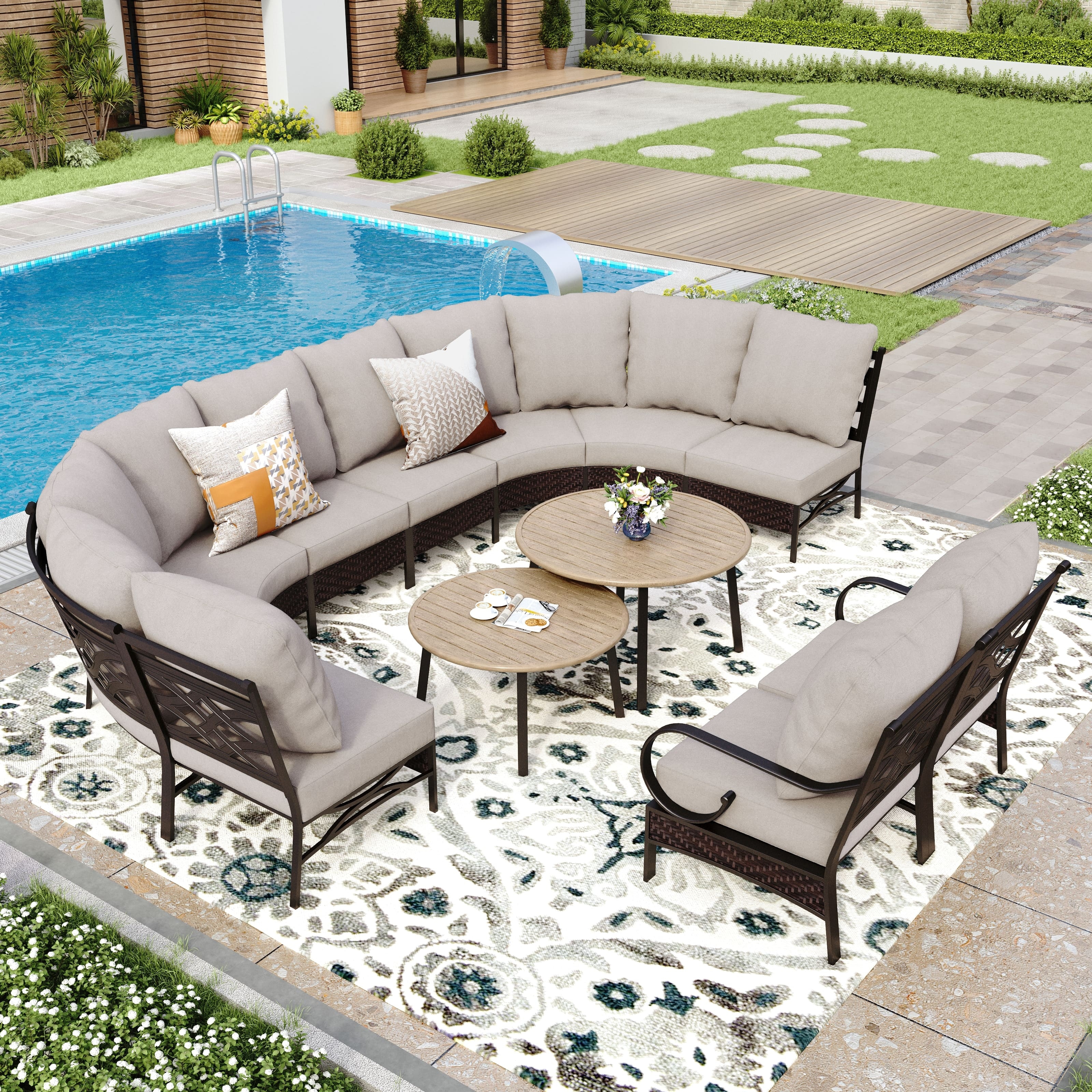 Lanai Discount Outdoor Sectional LuxCraft Lanai Deep Seating