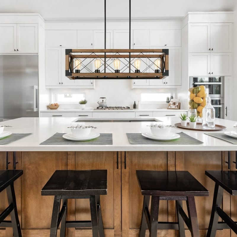 CO-Z 31in 5-Light Farmhouse Kitchen Island Pendant