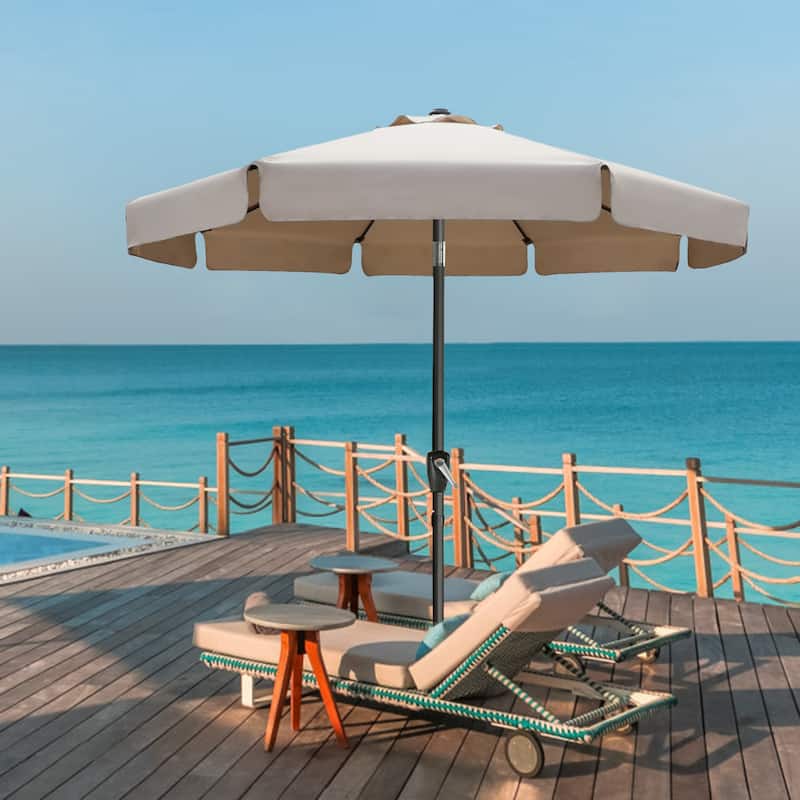ABCCANOPY 10FT Outdoor Table Market Umbrella Tilt and Crank for Garden