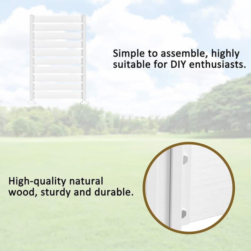 VEIKOUS 1 Pannel Versatile Outdoor Privacy Panels, Aluminum and Wooden Fence Panels for Garden
