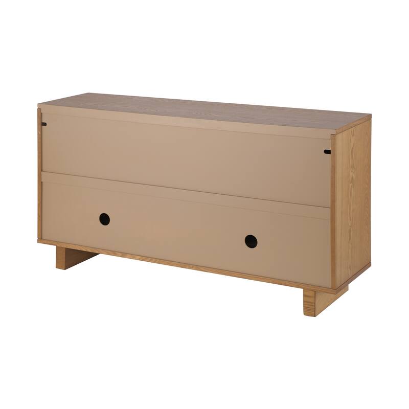Wood Sideboard Buffet Cabinet, 67" Large Minimalist Credenza with Storage, Modern Accent Cabinet with 4 Doors