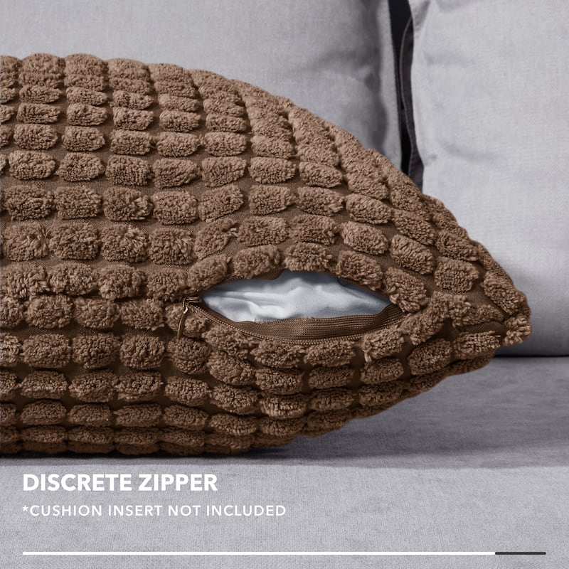 Deconovo Corduroy Throw Pillow Covers 2 PCS(Cover only)