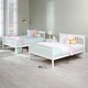 preview thumbnail 4 of 7, Columbia Full over Full Solid Wood Ladder Bunk Bed with 2 Storage Drawers in White