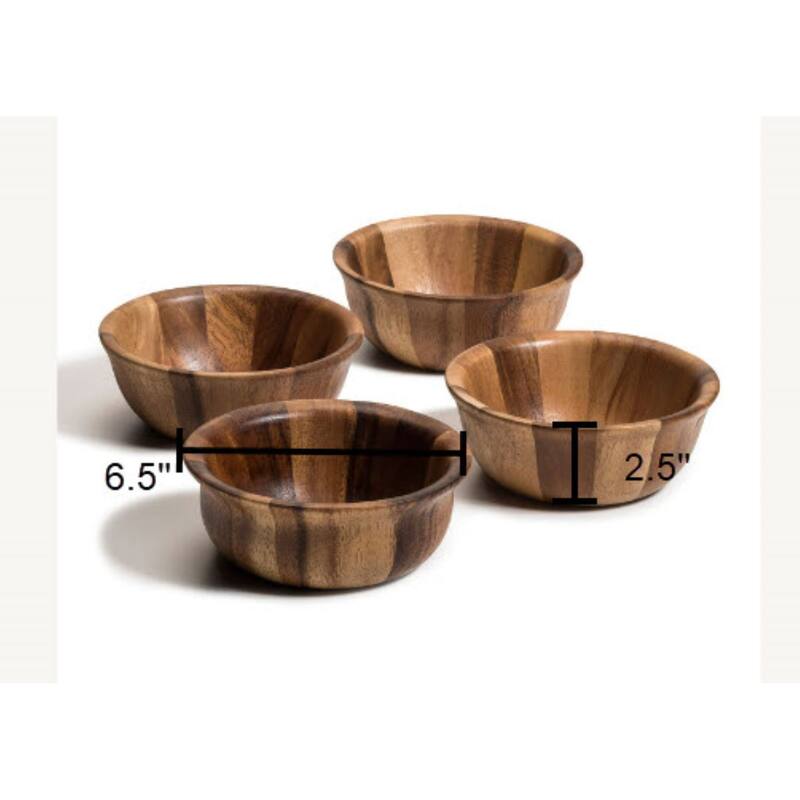 Individual Salad Bowls - Set of 4 - 6.5 x 6.5