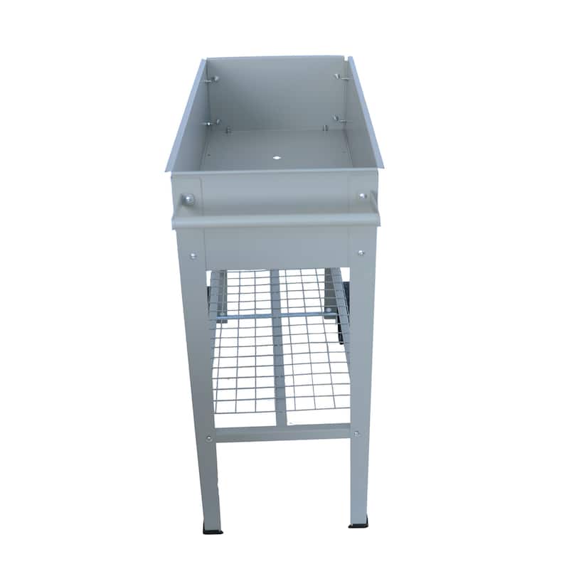 Metal Raised Garden Bed on Wheels for Outdoor Use