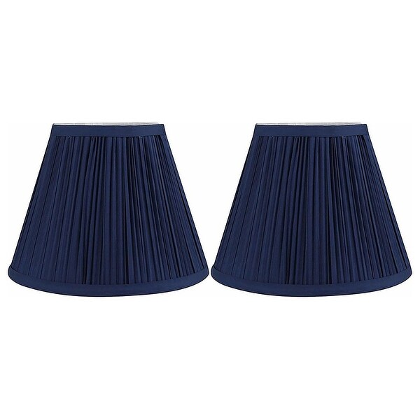 Navy pleated lampshade on sale