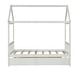 preview thumbnail 8 of 9, White Twin Size Solid Wood House Bed Frame with Trundle and Roof for Kids, Boys and Girls