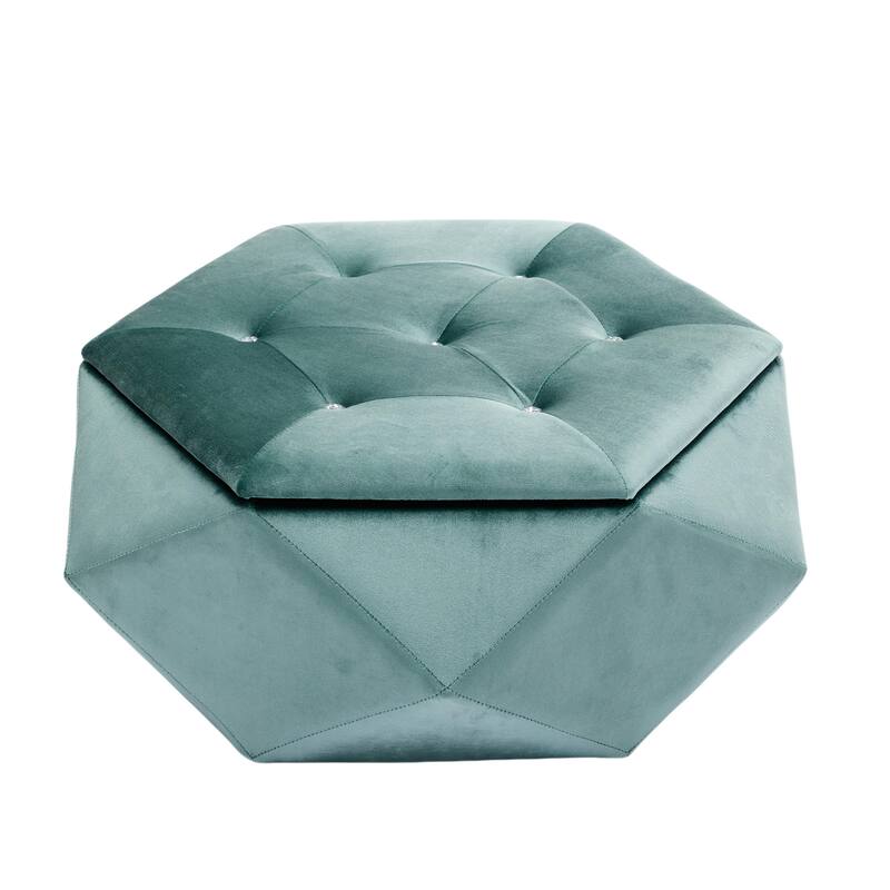 Christopher Knight Home- Calliope Velvet Storage Ottoman