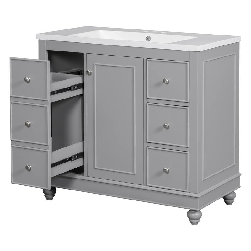 36" Gray Bathroom vanity