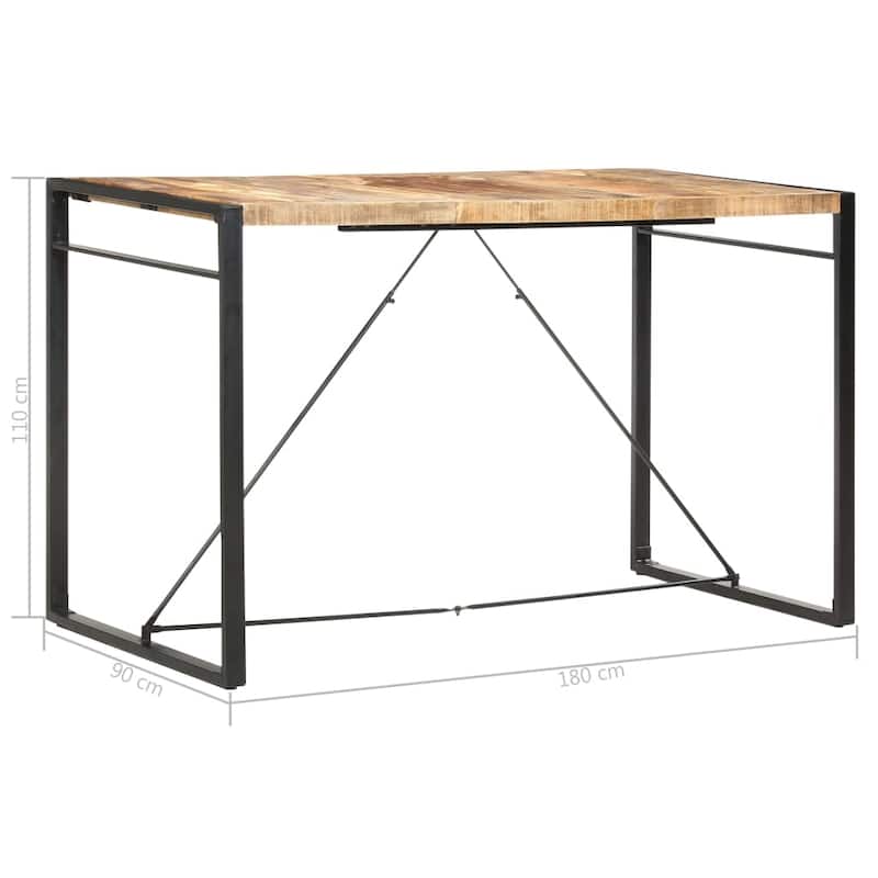 vidaXL Bar Table Kitchen Dining Room Pub Table Bistro Table Solid Wood Mango