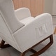 preview thumbnail 8 of 59, High back Upholstered Accent Rocking Chair Nursery Chair With Retractable Footrest