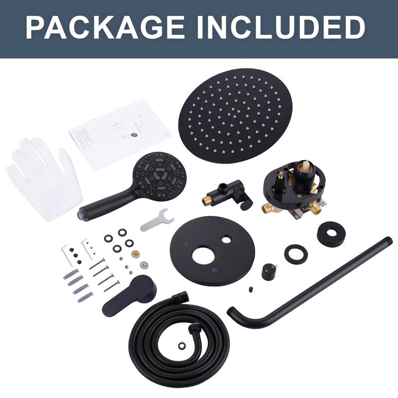 WOWOW Wall Mount 9-Spray Shower Faucet with Handshower