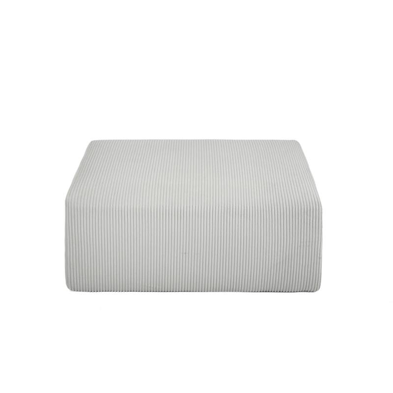 4-Piece Modern Corduroy Modular Sectional Sofa Set with 4 Throw Pillows