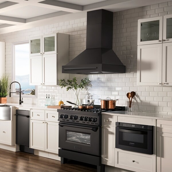 ＊新品タグ付＊SISANDI TRIANGLE midnight black 2 ZLINE Black Stainless Steel Range Hood with Black Stainless